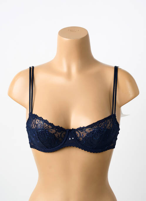 Soutien-gorge effet matière satinée haut soutien-gorge balconnet bleu MARIE JO femme