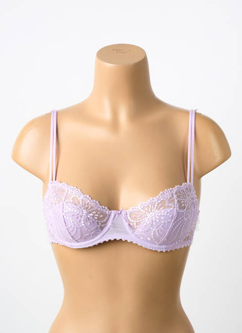 Soutien-gorge effet matière satinée haut soutien-gorge balconnet violet MARIE JO femme
