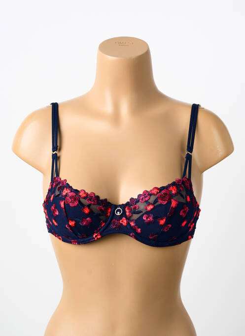 Soutien-gorge effet matière satinée haut soutien-gorge balconnet bleu MARIE JO femme