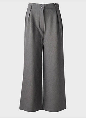Pantalon large fermeture zippée sous rabat boutonné taille normale gris LOSAN femme