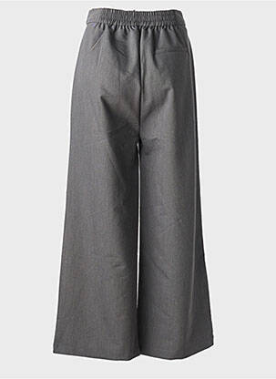 Pantalon large tissage popeline taille normale gris LOSAN femme