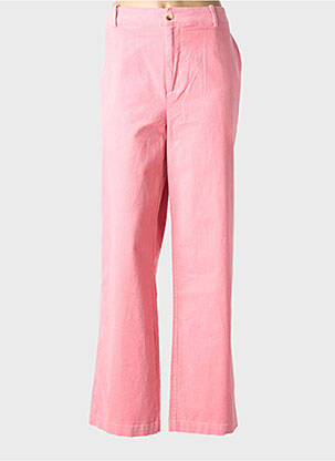 Pantalon droit stretch taille normale rose NUMPH femme