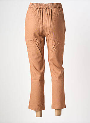 Pantalon 7/8 taille élastique taille normale marron LOSAN femme
