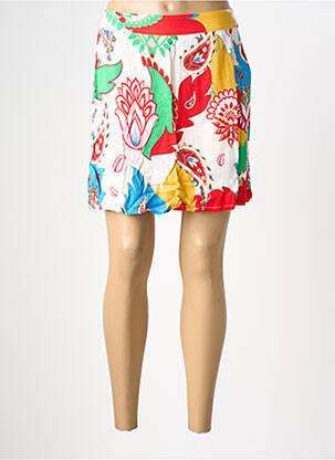 Jupe short taille élastique blanc LES TROPEZIENNES PAR M.BELARBI femme