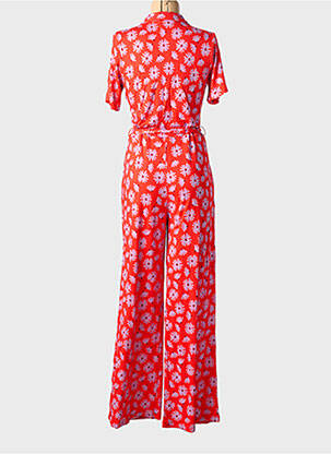 Combi-pantalon fermeture boutonnée sur le devant manches courtes rouge COMPAÑIA FANTASTICA femme