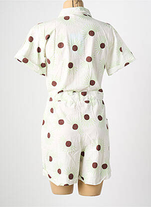 Combishort fermeture boutonnée sur le devant manches courtes blanc COMPAÑIA FANTASTICA femme