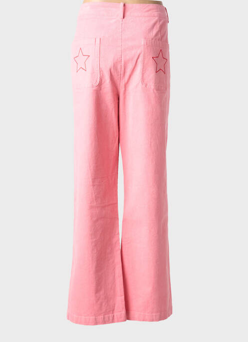 Pantalon droit stretch taille normale rose NUMPH femme