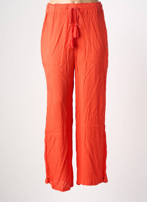 Pantalon droit tissage crêpe taille normale rouge LES TROPEZIENNES PAR M.BELARBI femme
