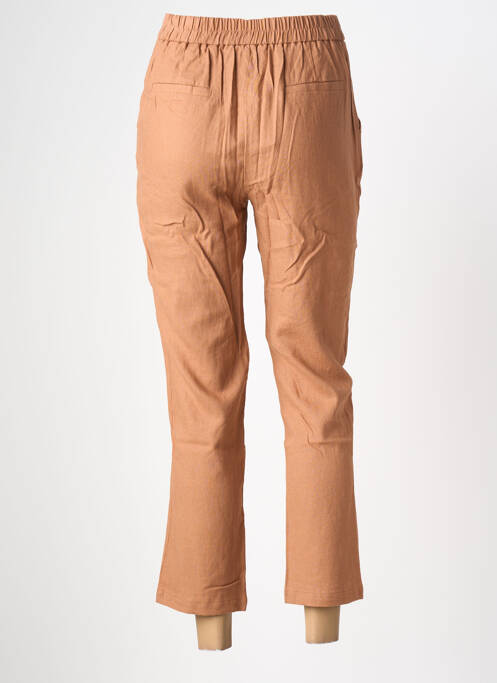 Pantalon 7/8 taille élastique taille normale marron LOSAN femme