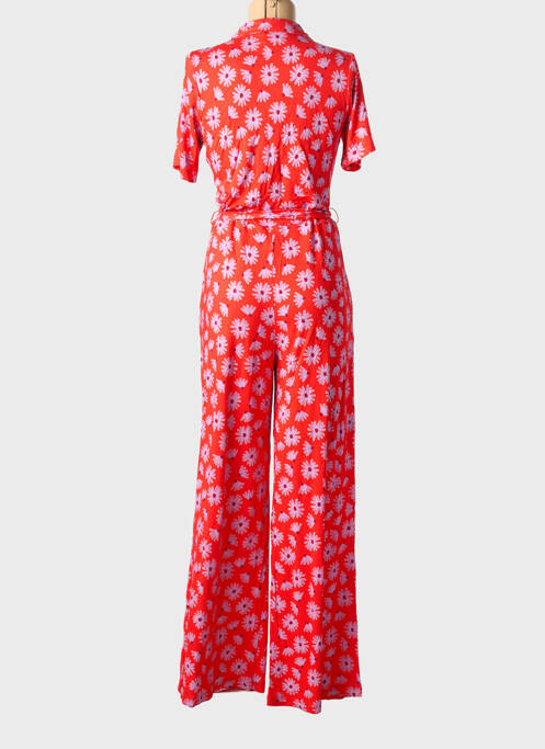 Combi-pantalon fermeture boutonnée sur le devant manches courtes rouge COMPAÑIA FANTASTICA femme