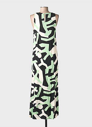 Robe longue imprimé fantaisie manches longues noir COMPAÑIA FANTASTICA femme