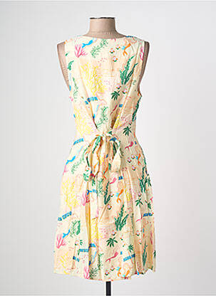 Robe courte sans manche sans manche jaune ADORE femme