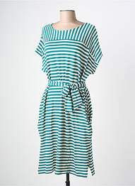 Robe mi-longue imprimé fantaisie manches courtes vert KING LOUIE femme
