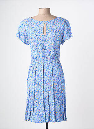 Robe mi-longue imprimé fantaisie manches courtes bleu RAGWEAR femme