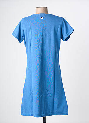 Robe courte manches courtes manches courtes bleu LOVE BY MD femme