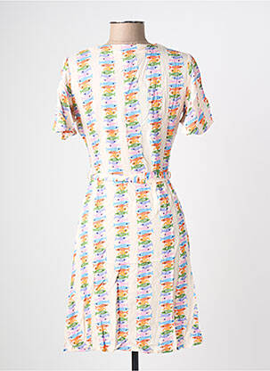 Robe courte manches courtes manches courtes beige COMPAÑIA FANTASTICA femme