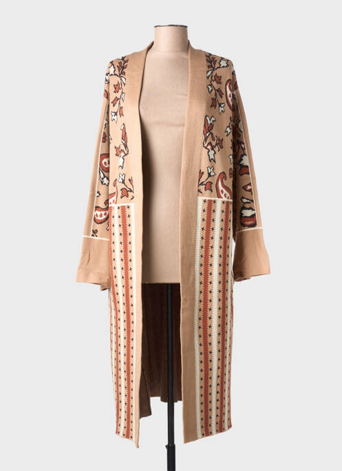 Gilet manches longues manches longues beige MEISÏE femme