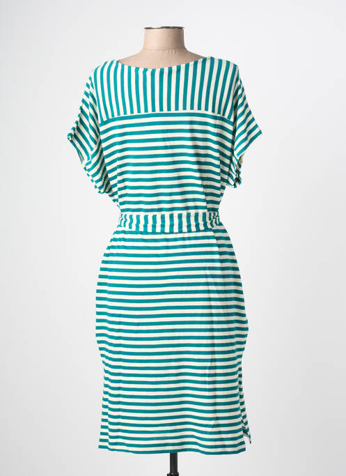 Robe mi-longue imprimé fantaisie manches courtes vert KING LOUIE femme