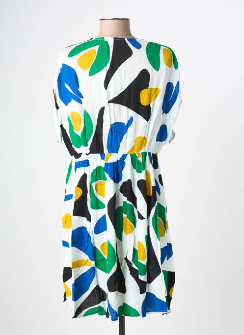 Robe courte coupe évasée manches courtes blanc LES TROPEZIENNES PAR M.BELARBI femme