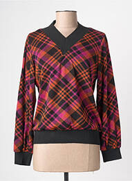 Pull col v manches longues orange MADEMOISELLE YEYE femme