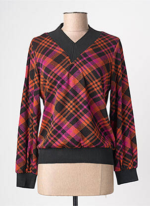 Pull col v manches longues orange MADEMOISELLE YEYE femme