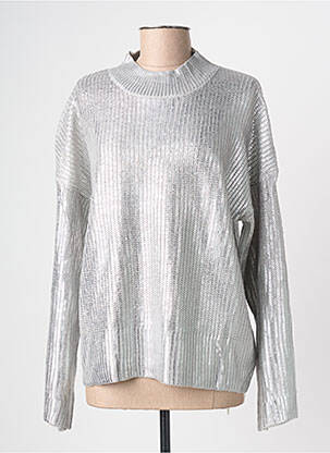 Pull manches longues manches longues argent COMPAÑIA FANTASTICA femme