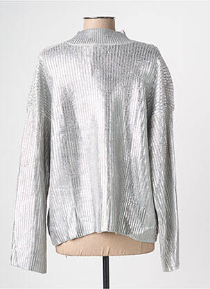 Pull coupe droite manches longues argent COMPAÑIA FANTASTICA femme