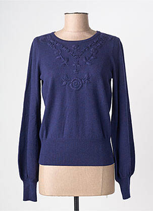 Pull resserrée sur le bas manches longues bleu KING LOUIE femme