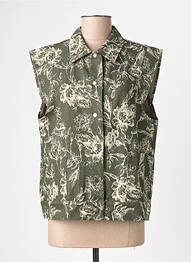 Veste casual coupe droite vert EMILIE.K femme