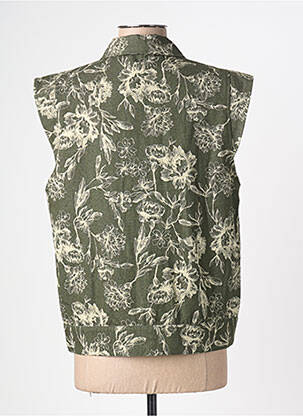Veste casual coupe droite vert EMILIE.K femme