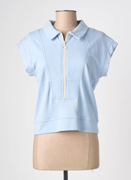 Polo coupe cintrée manches courtes bleu MADEMOISELLE YEYE femme