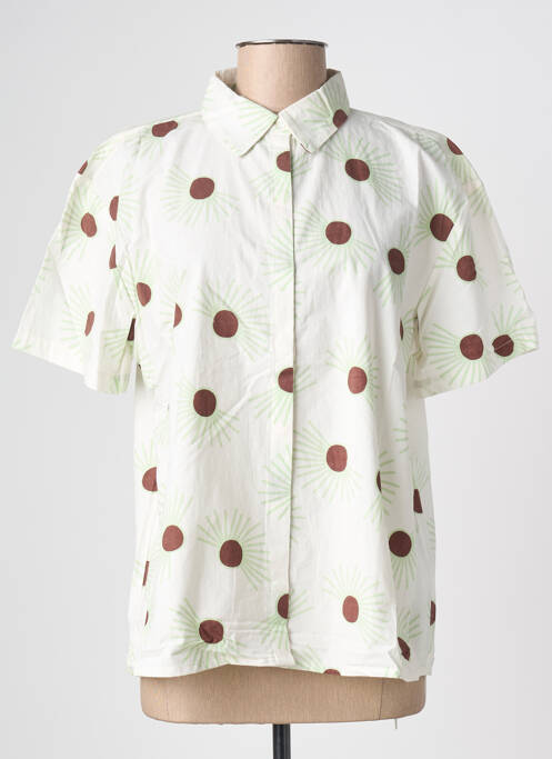 Chemisier manches courtes manches courtes blanc COMPAÑIA FANTASTICA femme