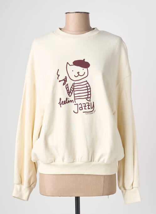 Sweat-shirt beige MADEMOISELLE YEYE femme