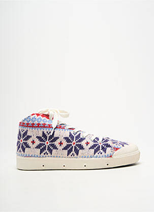 Baskets bout rond talon plat jusqu'à 3cm violet SPRING COURT femme