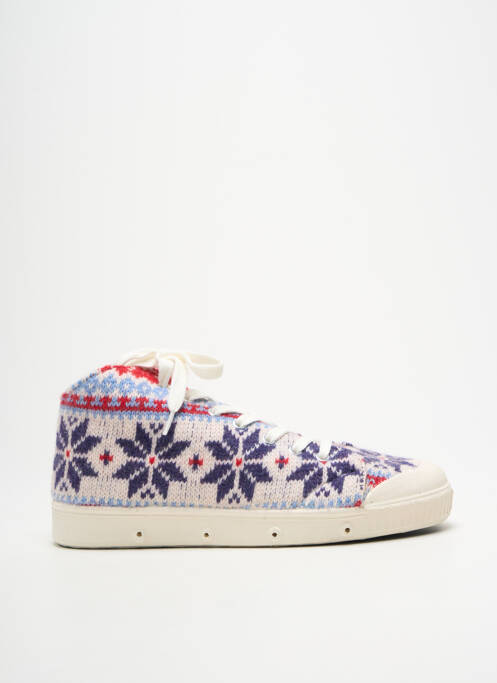 Baskets bout rond talon plat jusqu'à 3cm violet SPRING COURT femme
