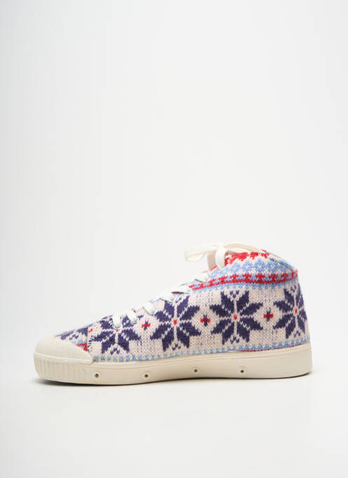Baskets bout rond talon plat jusqu'à 3cm violet SPRING COURT femme