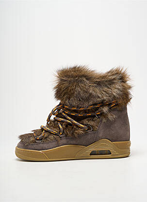 Bottines/boots fourrée talon de 4 à 6cm marron SERAFINI femme