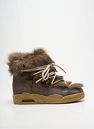 Bottines/boots nubuck talon de 4 à 6cm gris SERAFINI femme