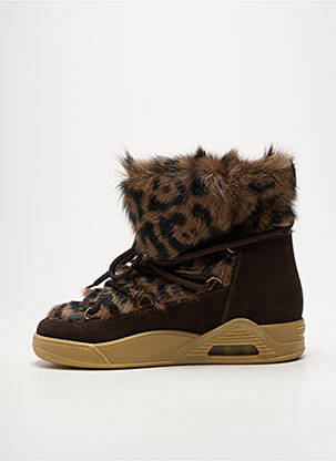 Bottines/boots fourrée talon plat jusqu'à 3cm marron SERAFINI femme