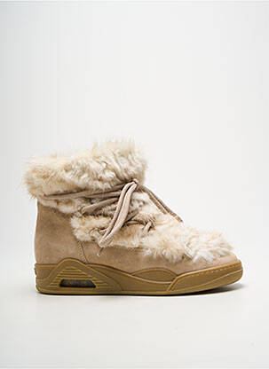 Bottines/boots fourrée talon de 4 à 6cm beige SERAFINI femme