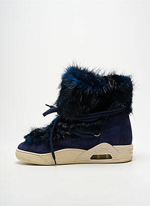 Bottines/boots nubuck talon de 4 à 6cm bleu SERAFINI femme