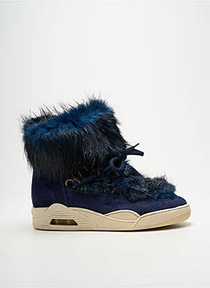 Bottines/boots nubuck talon de 4 à 6cm bleu SERAFINI femme