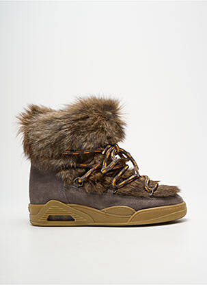 Bottines/boots fourrée talon de 4 à 6cm marron SERAFINI femme