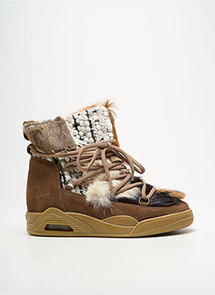 Bottines/boots fourrée talon plat jusqu'à 3cm marron SERAFINI femme