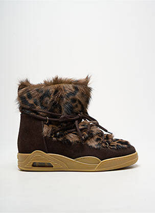 Bottines/boots fourrée talon plat jusqu'à 3cm marron SERAFINI femme