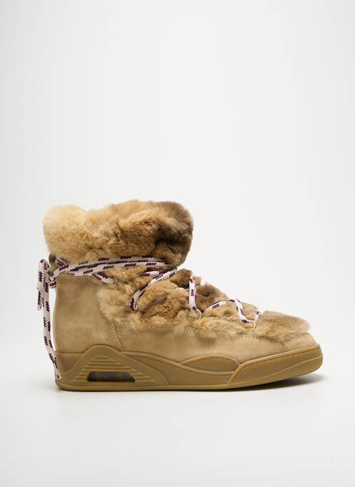 Bottines/boots fourrée talon plat jusqu'à 3cm beige SERAFINI femme