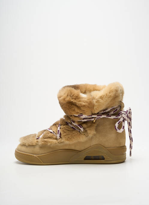 Bottines/boots fourrée talon plat jusqu'à 3cm beige SERAFINI femme