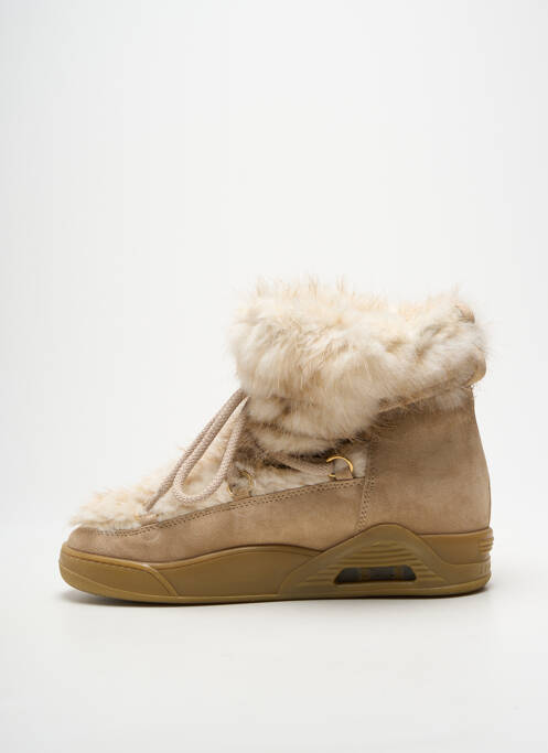 Bottines/boots fourrée talon de 4 à 6cm beige SERAFINI femme