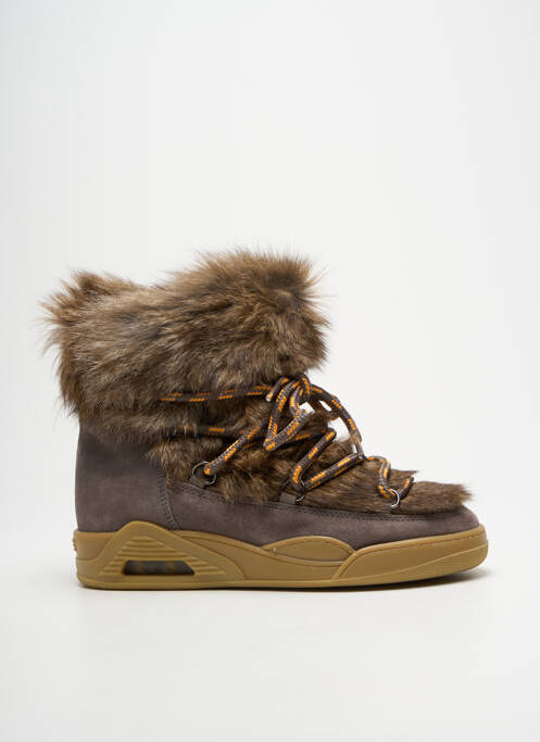 Bottines/boots fourrée talon de 4 à 6cm marron SERAFINI femme