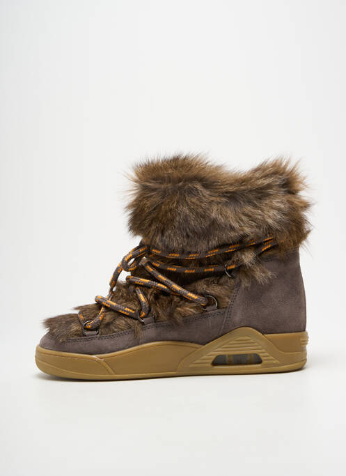 Bottines/boots fourrée talon de 4 à 6cm marron SERAFINI femme